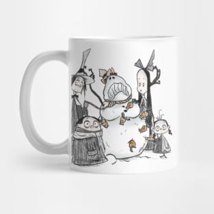 creepy smearensburg children stabbing snowman Mug